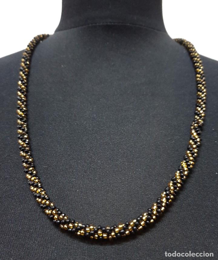 Joyeria: Collar de perlas de vidrio retorcidas en miniatura - Foto 5