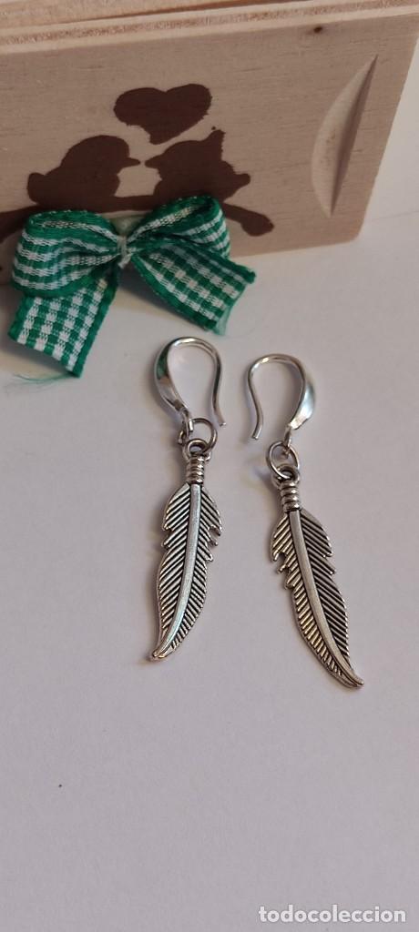 Joyeria: Pendientes con pluma estilo boho S925 - Foto 1