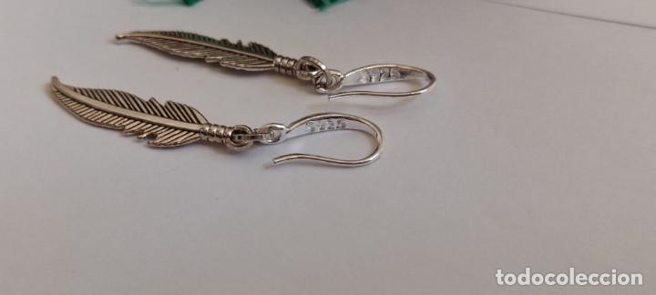 Joyeria: Pendientes con pluma estilo boho S925 - Foto 3