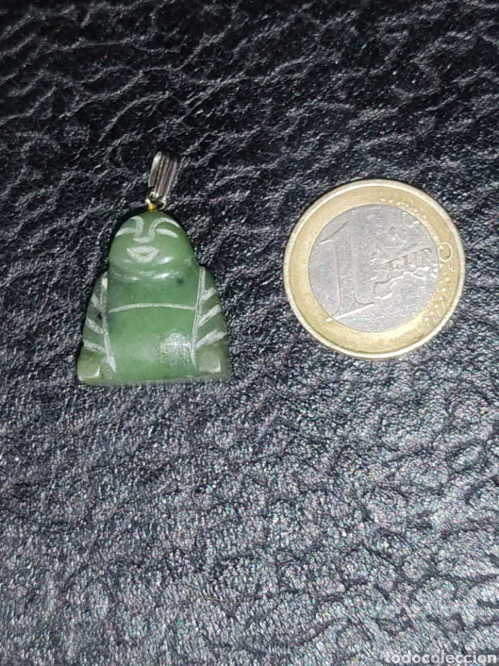 Joyeria: Colgate buda de jade verde natural,vintage. - Foto 2