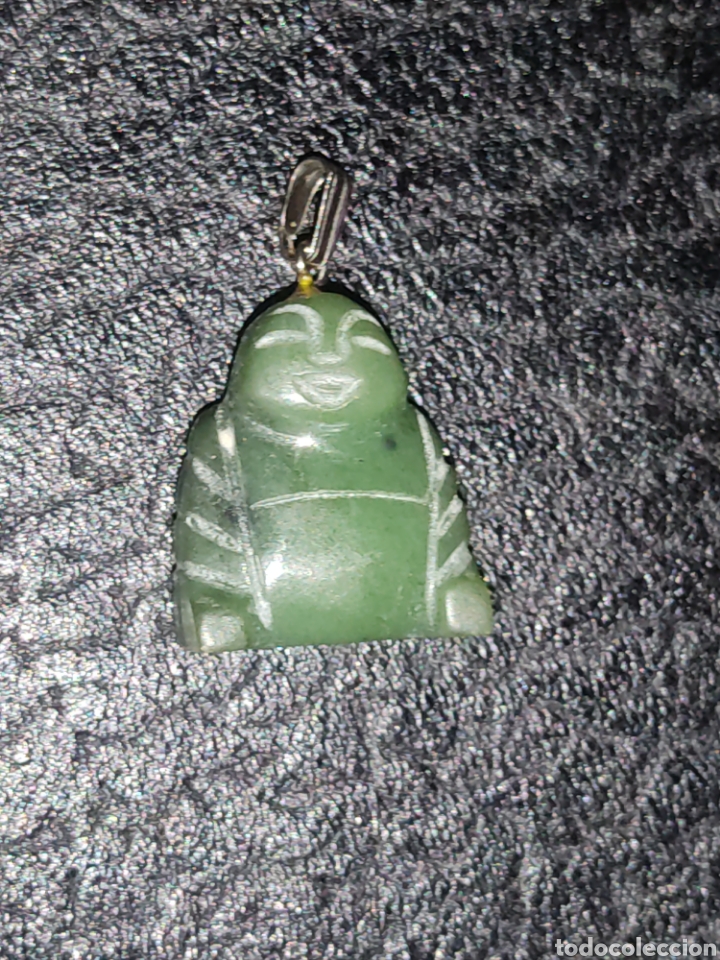 Joyeria: Colgate buda de jade verde natural,vintage. - Foto 3