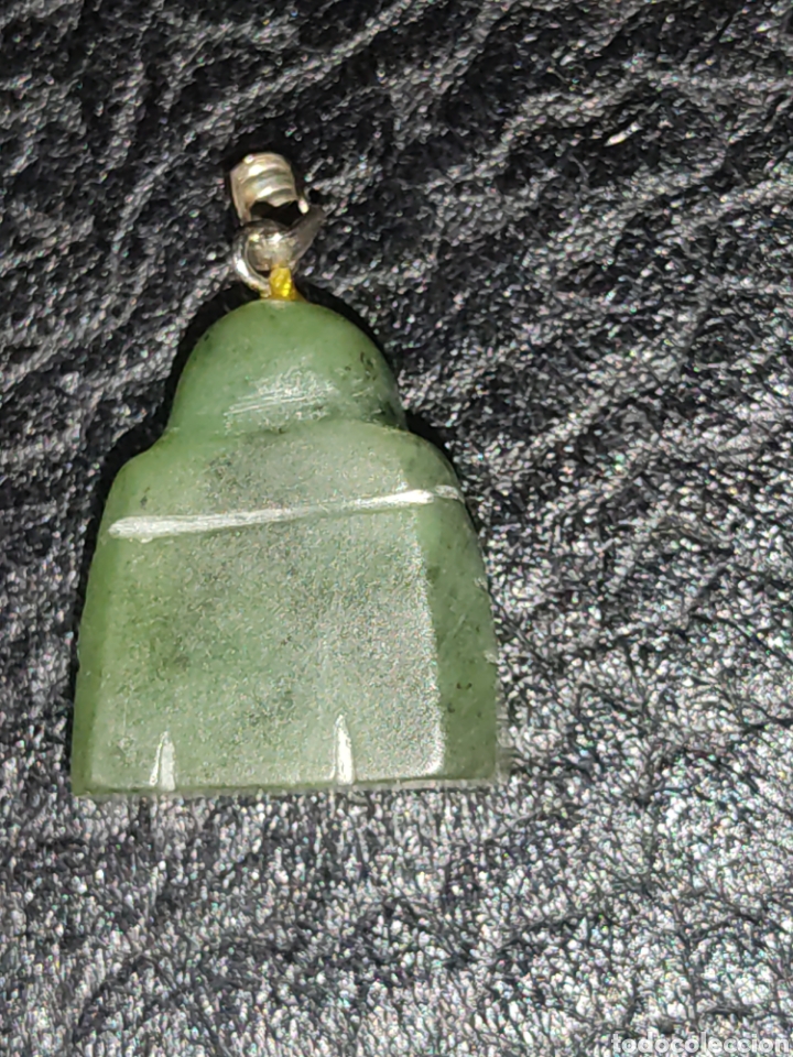 Joyeria: Colgate buda de jade verde natural,vintage. - Foto 5