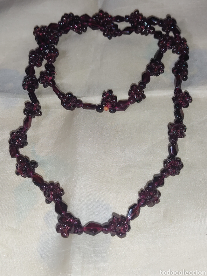 Joyeria: Collar largo de granates naturales,vintage. - Foto 2