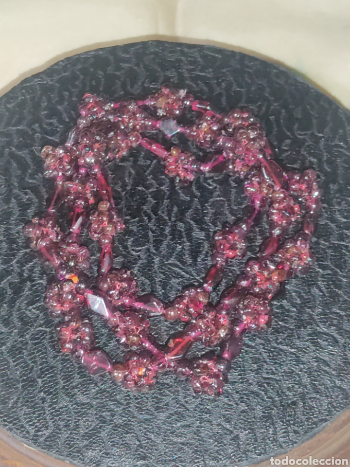 Joyeria: Collar largo de granates naturales,vintage. - Foto 4