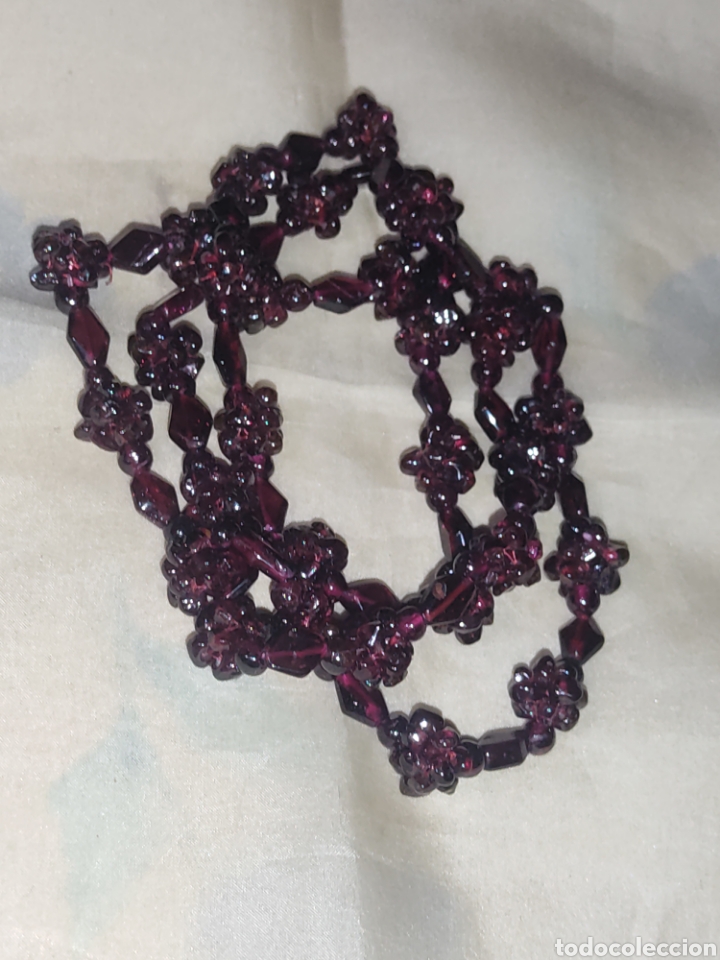 Joyeria: Collar largo de granates naturales,vintage. - Foto 6