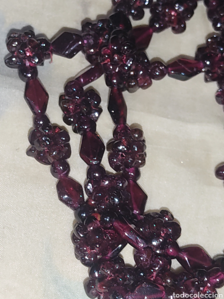 Joyeria: Collar largo de granates naturales,vintage. - Foto 8