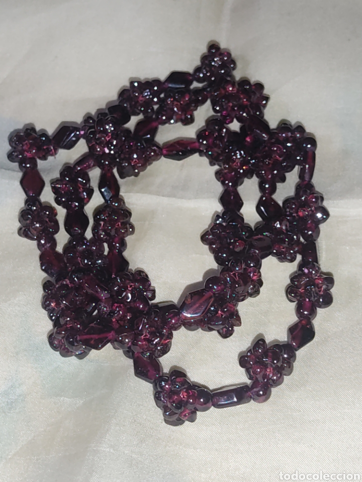 Joyeria: Collar largo de granates naturales,vintage. - Foto 9