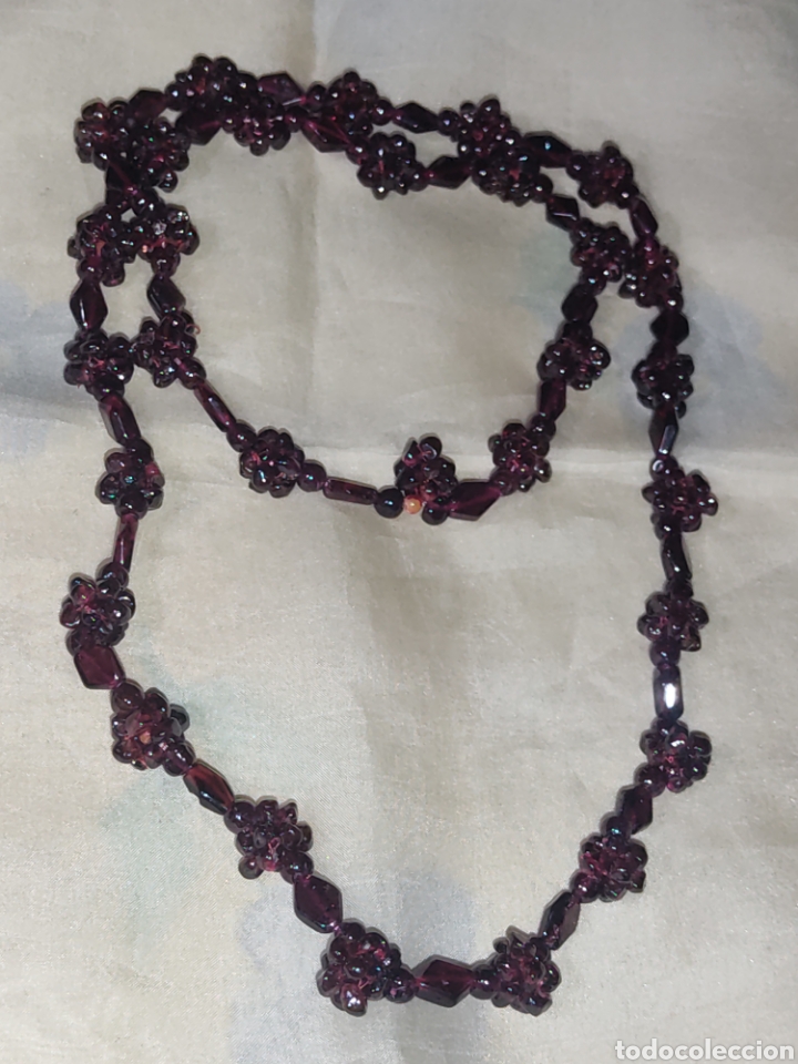 Joyeria: Collar largo de granates naturales,vintage. - Foto 1