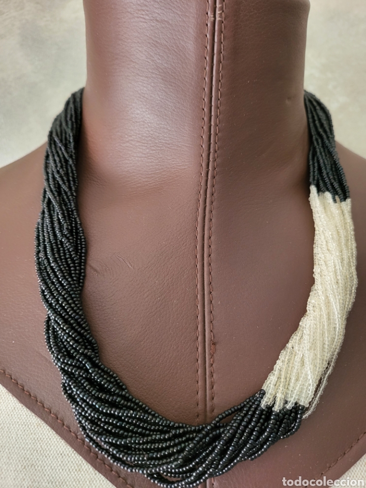 Joyeria: COLLAR DE CUENTAS VINTAGE BLANCO Y NEGRO - Foto 4