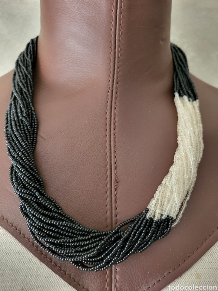 Joyeria: COLLAR DE CUENTAS VINTAGE BLANCO Y NEGRO - Foto 1