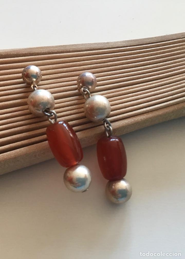 Joyeria: PENDIENTES DE ZAMAK CON CORNALINAS NATURALES - Foto 1
