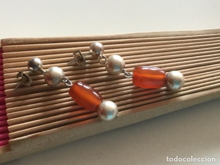 Joyeria: PENDIENTES DE ZAMAK CON CORNALINAS NATURALES - Foto 3