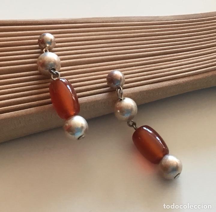 Joyeria: PENDIENTES DE ZAMAK CON CORNALINAS NATURALES - Foto 4