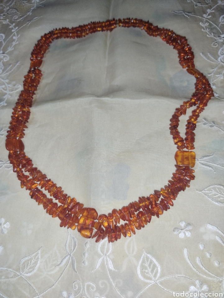 Joyeria: Collar largo de &aacute;mbar del B&aacute;ltico original,vintage. - Foto 1