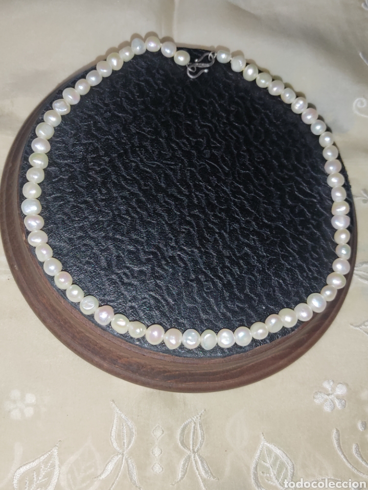 Joyeria: Collar de perlas barrocas y cierre de plata. - Foto 2