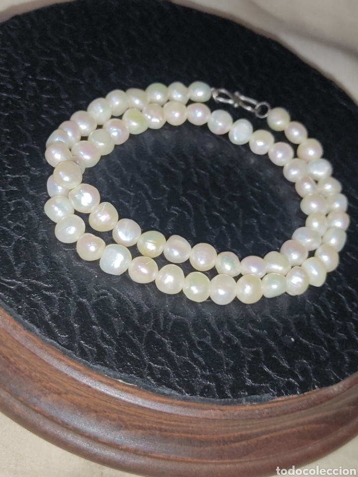 Joyeria: Collar de perlas barrocas y cierre de plata. - Foto 6