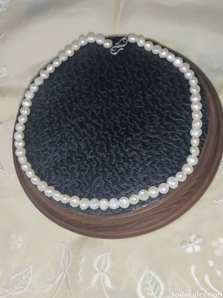 Joyeria: Collar de perlas barrocas y cierre de plata. - Foto 1