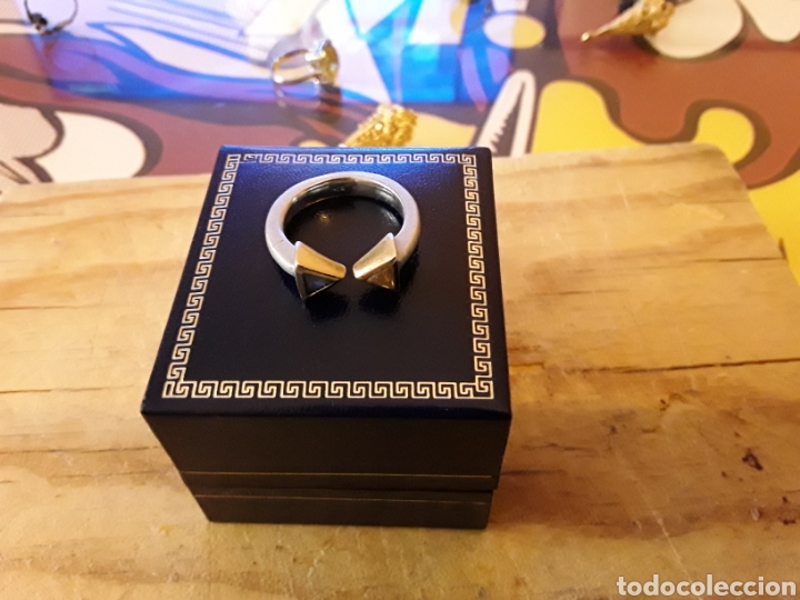 Joyeria: Anillo plata mate y laminado en oro amarillo - Foto 2
