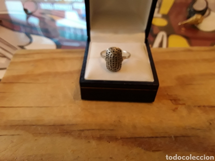Joyeria: Anillo plata con pedreri negra - Foto 2