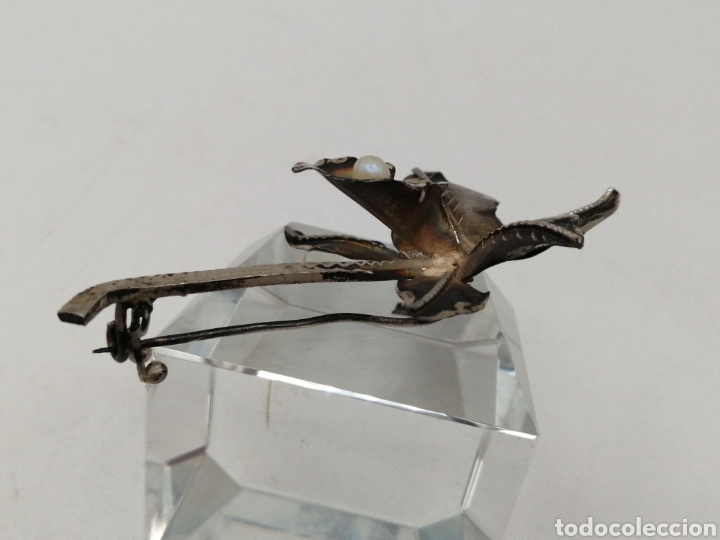 Joyeria: Antiguo broche artesanal. Plata de ley - Foto 4
