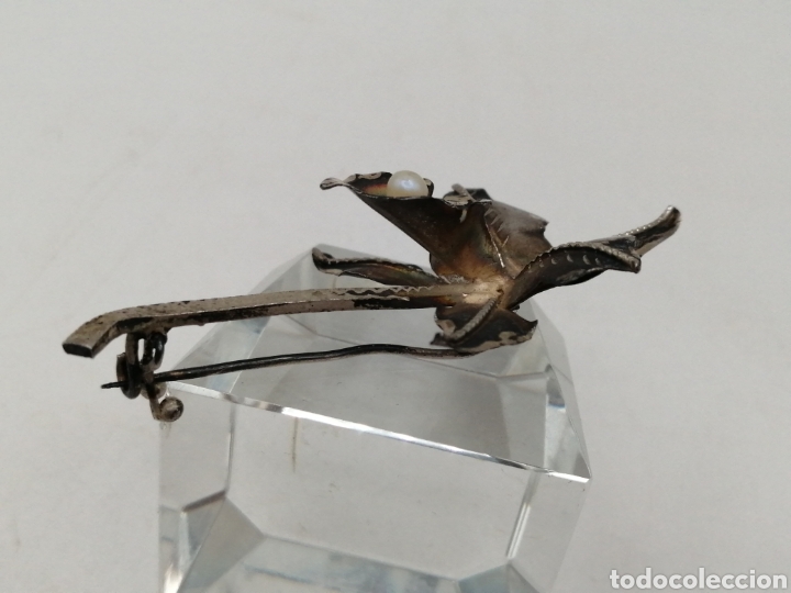 Joyeria: Antiguo broche artesanal. Plata de ley - Foto 5
