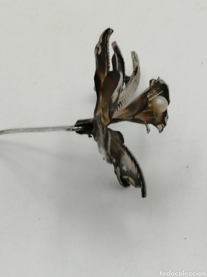 Joyeria: Antiguo broche artesanal. Plata de ley - Foto 6