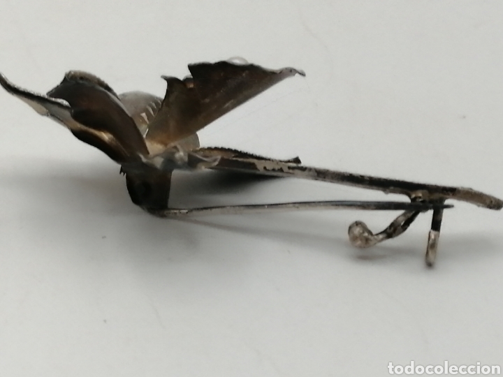 Joyeria: Antiguo broche artesanal. Plata de ley - Foto 7