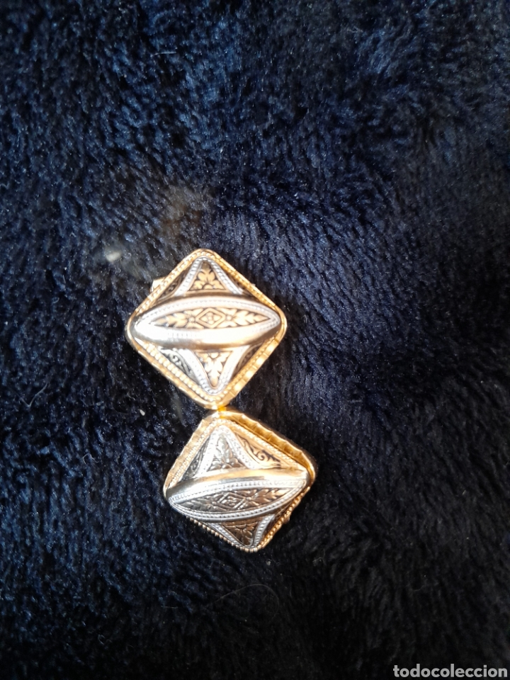 Joyeria: Antiguos pendientes damasquinados - Foto 2