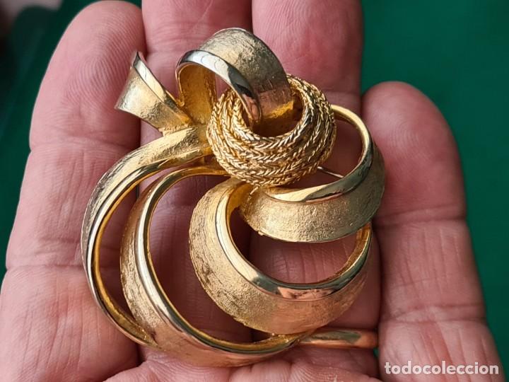 Joyeria: ANTIGUO BROCHE CHAPADO EN ORO DE 18K - Foto 4