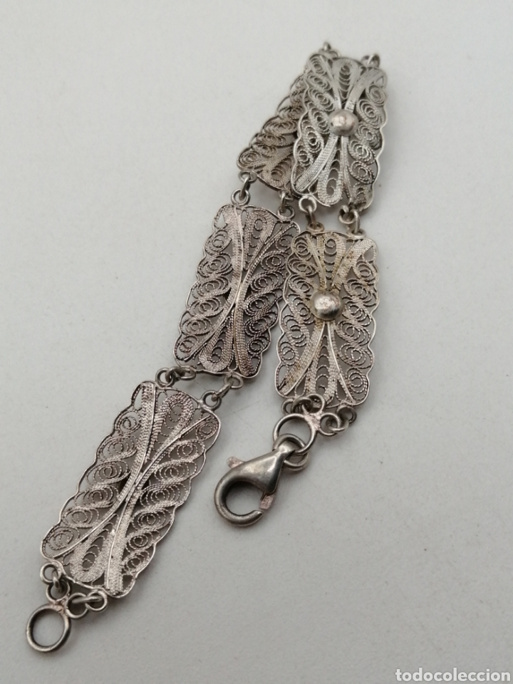 Joyeria: Antigua pulsera plata filigrana - Foto 2