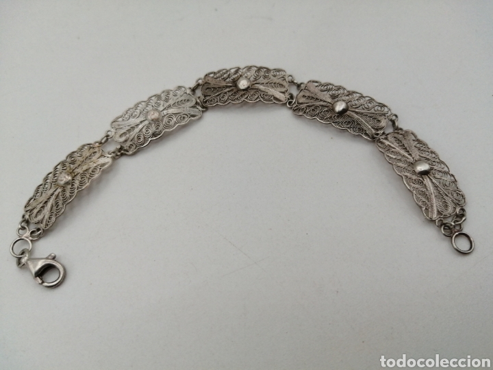 Joyeria: Antigua pulsera plata filigrana - Foto 4