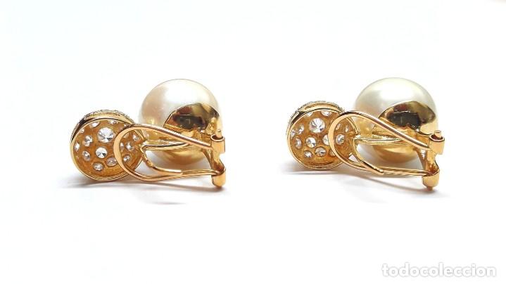 Joyeria: GRANDES PENDIENTES DE ORO DE LEY CON PERLAS - Foto 5