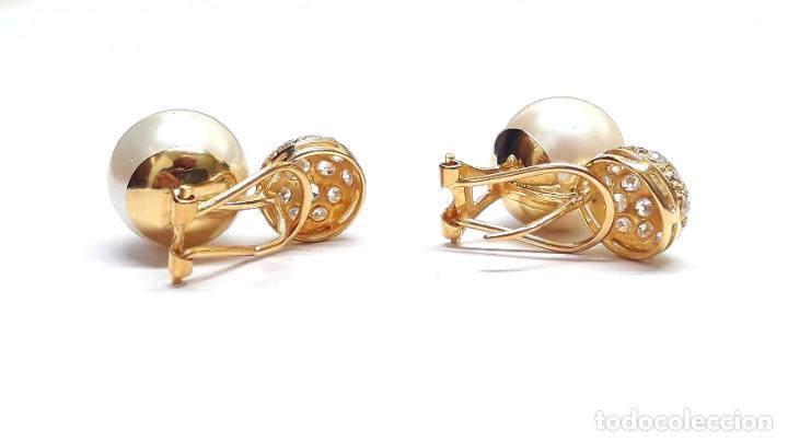 Joyeria: GRANDES PENDIENTES DE ORO DE LEY CON PERLAS - Foto 6