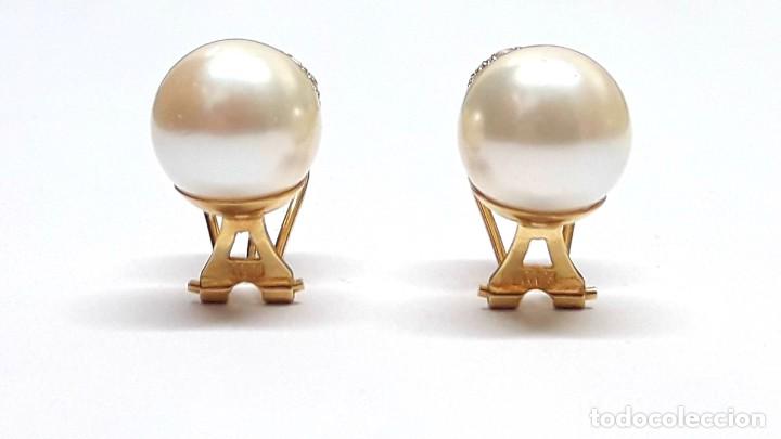 Joyeria: GRANDES PENDIENTES DE ORO DE LEY CON PERLAS - Foto 10