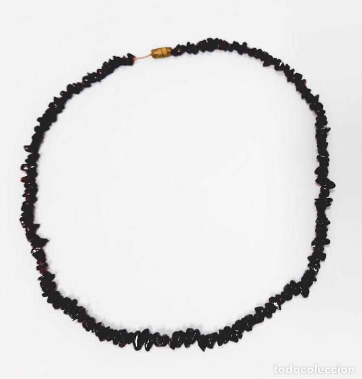Joyeria: Collar de chips de granate rojo oscuro natural - Foto 3