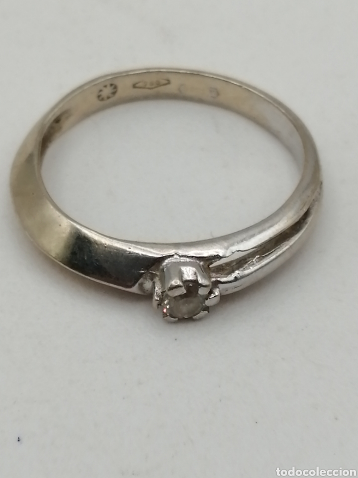 Joyeria: Anillo oro blanco 18k y cuarzo blanco - Foto 1