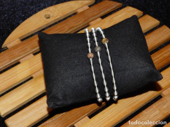 Joyeria: Pulsera ondas, acero elastico. - Foto 2