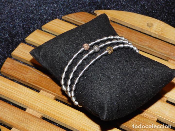Joyeria: Pulsera ondas, acero elastico. - Foto 3