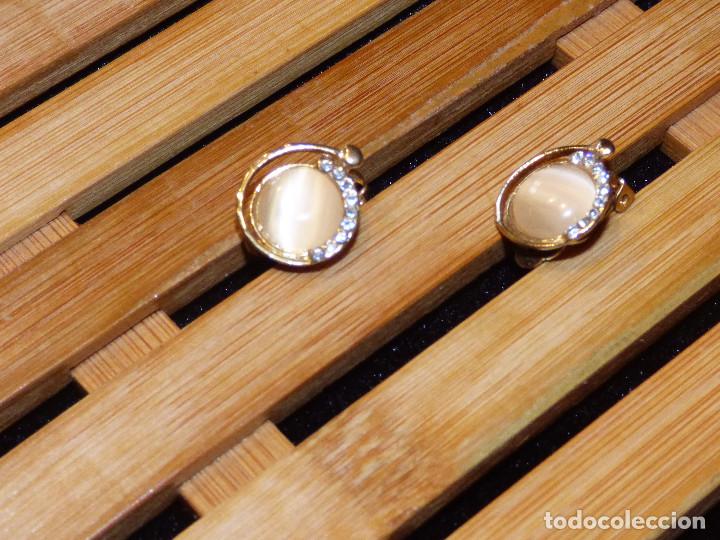Joyeria: Pendientes vintage,metal y cristal. - Foto 3