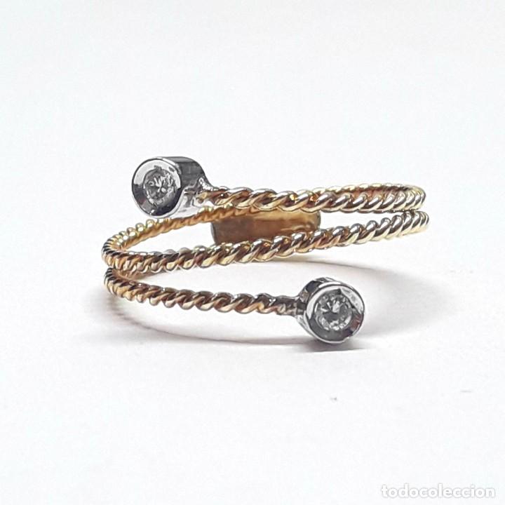 Joyeria: CURIOSA SORTIJA DE ORO DE LEY Y DIAMANTES - Foto 3