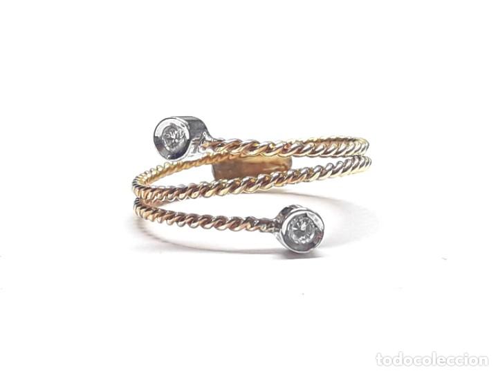 Joyeria: CURIOSA SORTIJA DE ORO DE LEY Y DIAMANTES - Foto 5