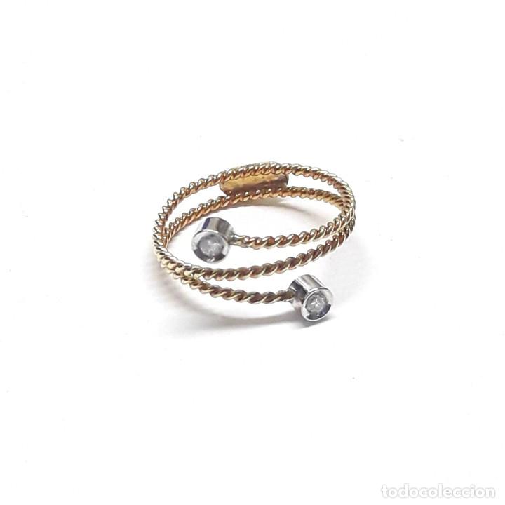 Joyeria: CURIOSA SORTIJA DE ORO DE LEY Y DIAMANTES - Foto 7
