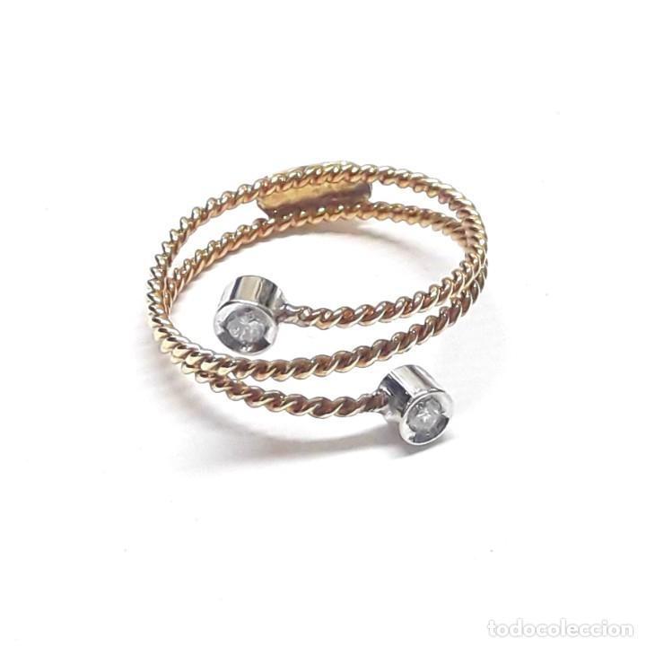 Joyeria: CURIOSA SORTIJA DE ORO DE LEY Y DIAMANTES - Foto 8