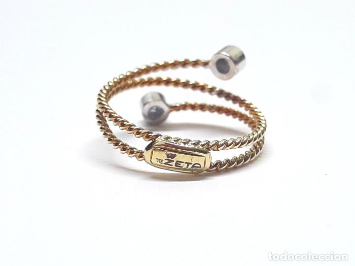 Joyeria: CURIOSA SORTIJA DE ORO DE LEY Y DIAMANTES - Foto 10
