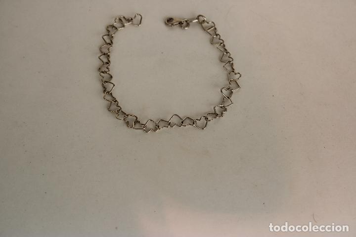 Joyeria: pulsera de corazones plata de ley 925 - Foto 2