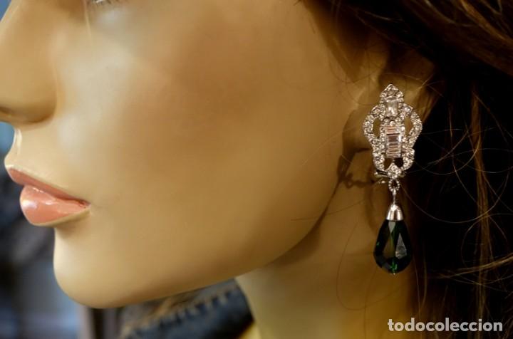 Joyeria: PENDIENTES BRILLANTES Y COLGANTE VERDE - Foto 5