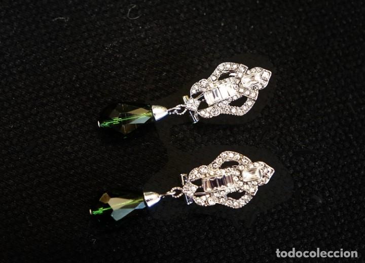 Joyeria: PENDIENTES BRILLANTES Y COLGANTE VERDE - Foto 6