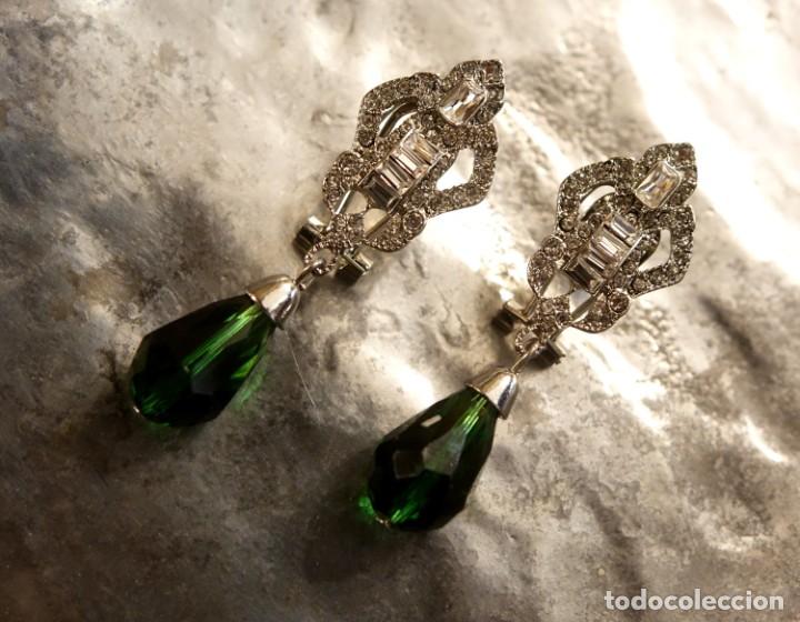 Joyeria: PENDIENTES BRILLANTES Y COLGANTE VERDE - Foto 7