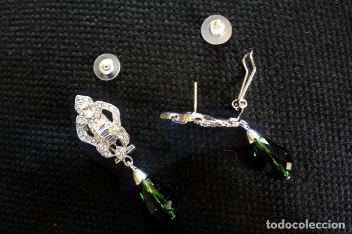 Joyeria: PENDIENTES BRILLANTES Y COLGANTE VERDE - Foto 8