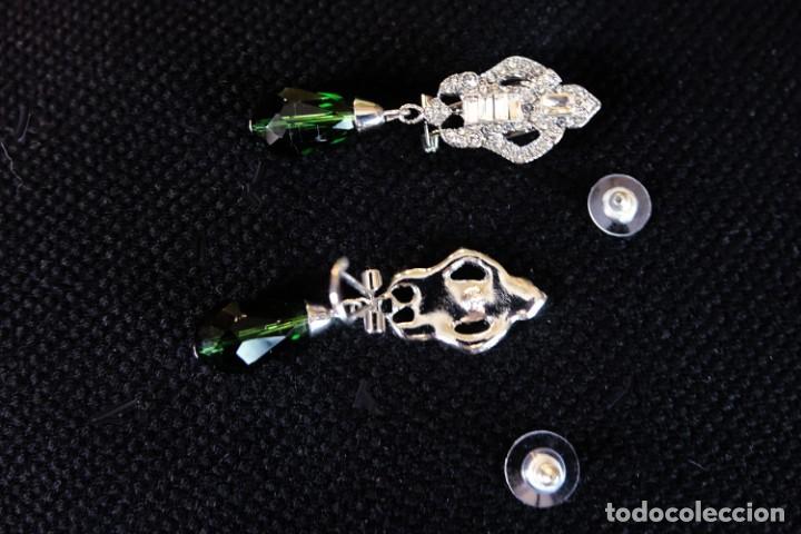 Joyeria: PENDIENTES BRILLANTES Y COLGANTE VERDE - Foto 9